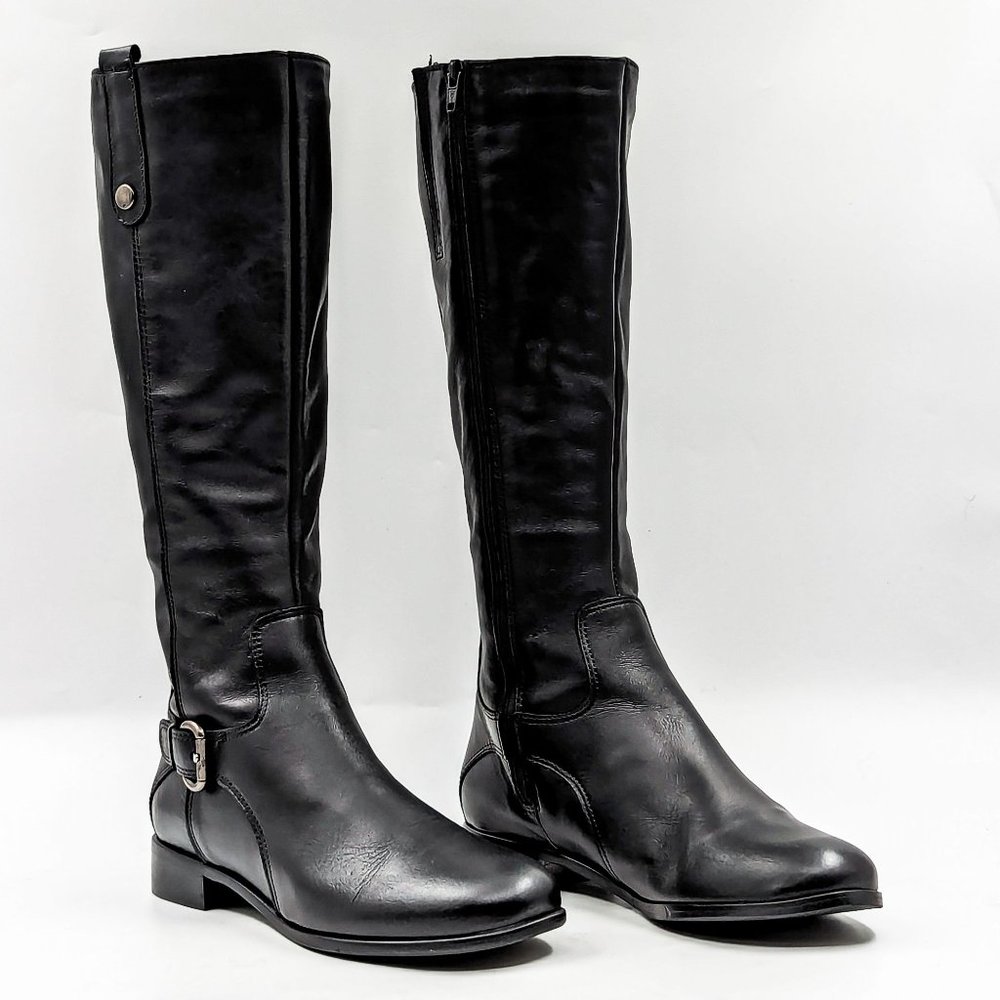 La Canadienne Women Stephanie Black Leather Waterproof Dress Office Boots Size 8